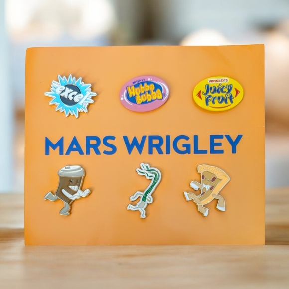 Jewelry - Mars Wrigley Gum Enamel Pin Set Hubba Bubba Juicy Fruit Excel